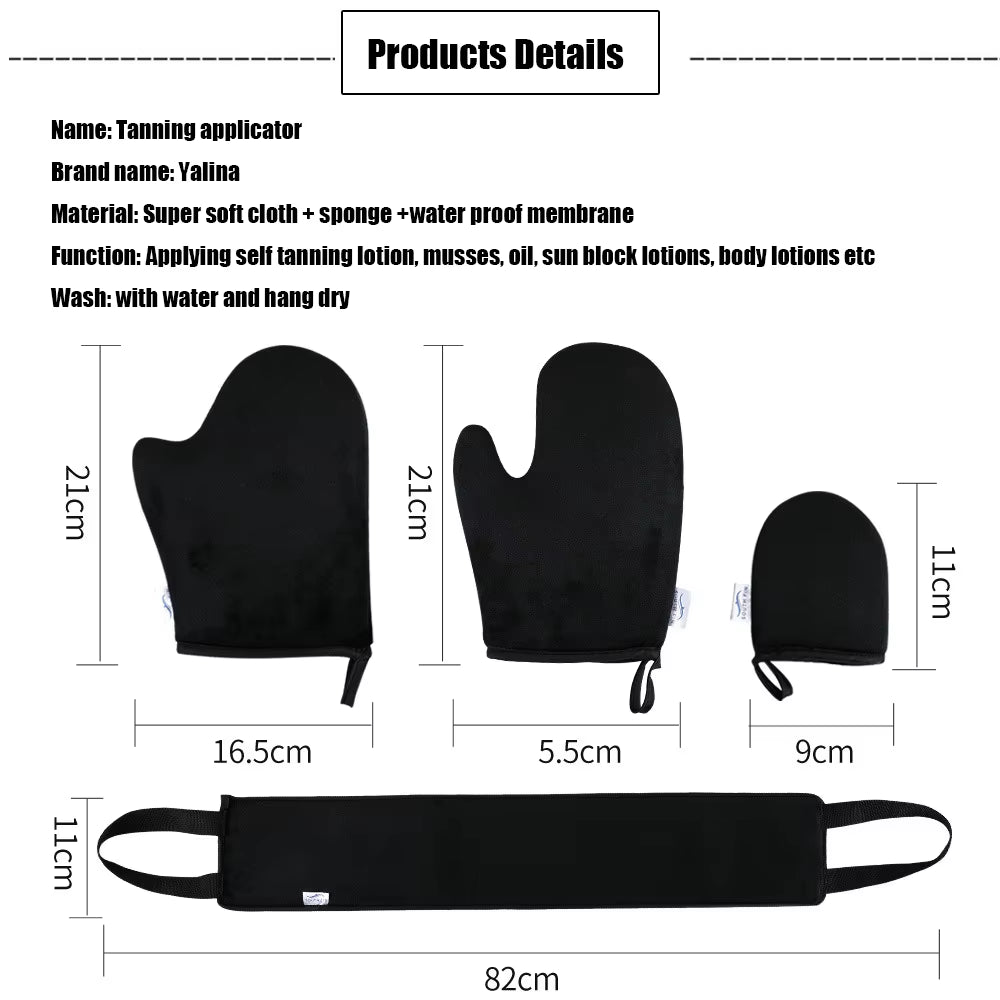Exfoliating Tanning Mitt Self Applicator for Body Cream & Lotion Application Soft Velvet Cloth Back & Leg Use
