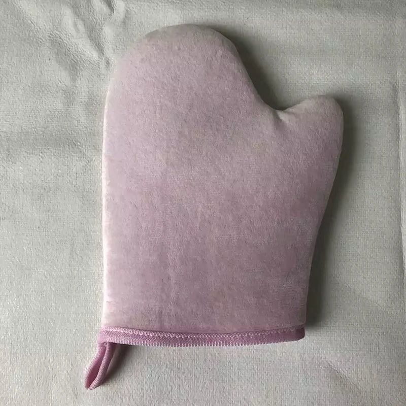 Exfoliating Tanning Mitt Self Applicator for Body Cream & Lotion Application Soft Velvet Cloth Back & Leg Use