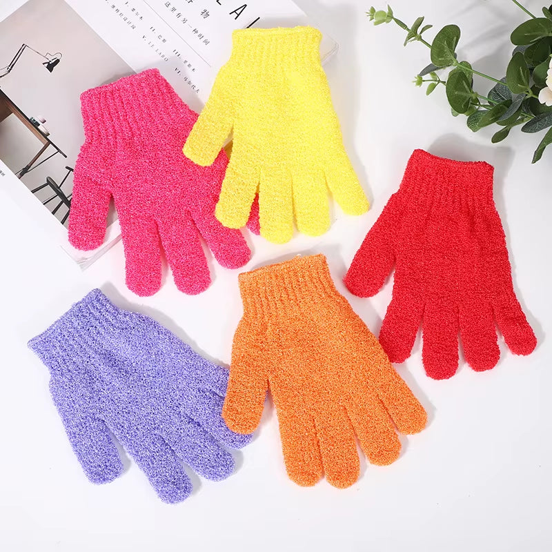 Wholesale Nylon Hemp Jute Single Color Bath Gloves Mitts Exfoliate Exfoliating Glove Remove Dead Skin Bath Scrubber Cloths Belt