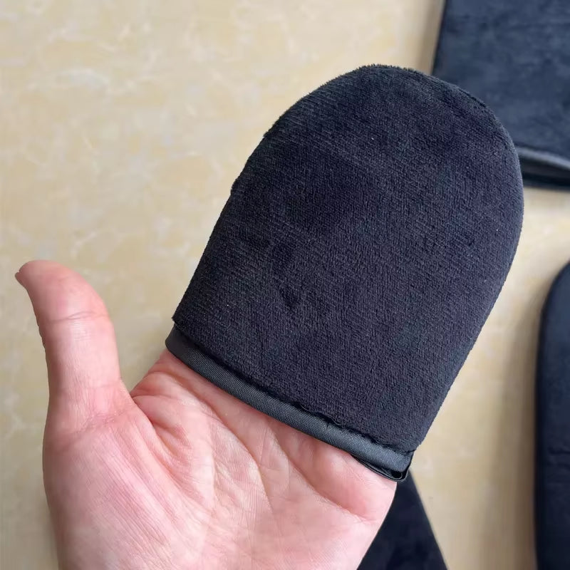 Exfoliating Tanning Mitt Self Applicator for Body Cream & Lotion Application Soft Velvet Cloth Back & Leg Use