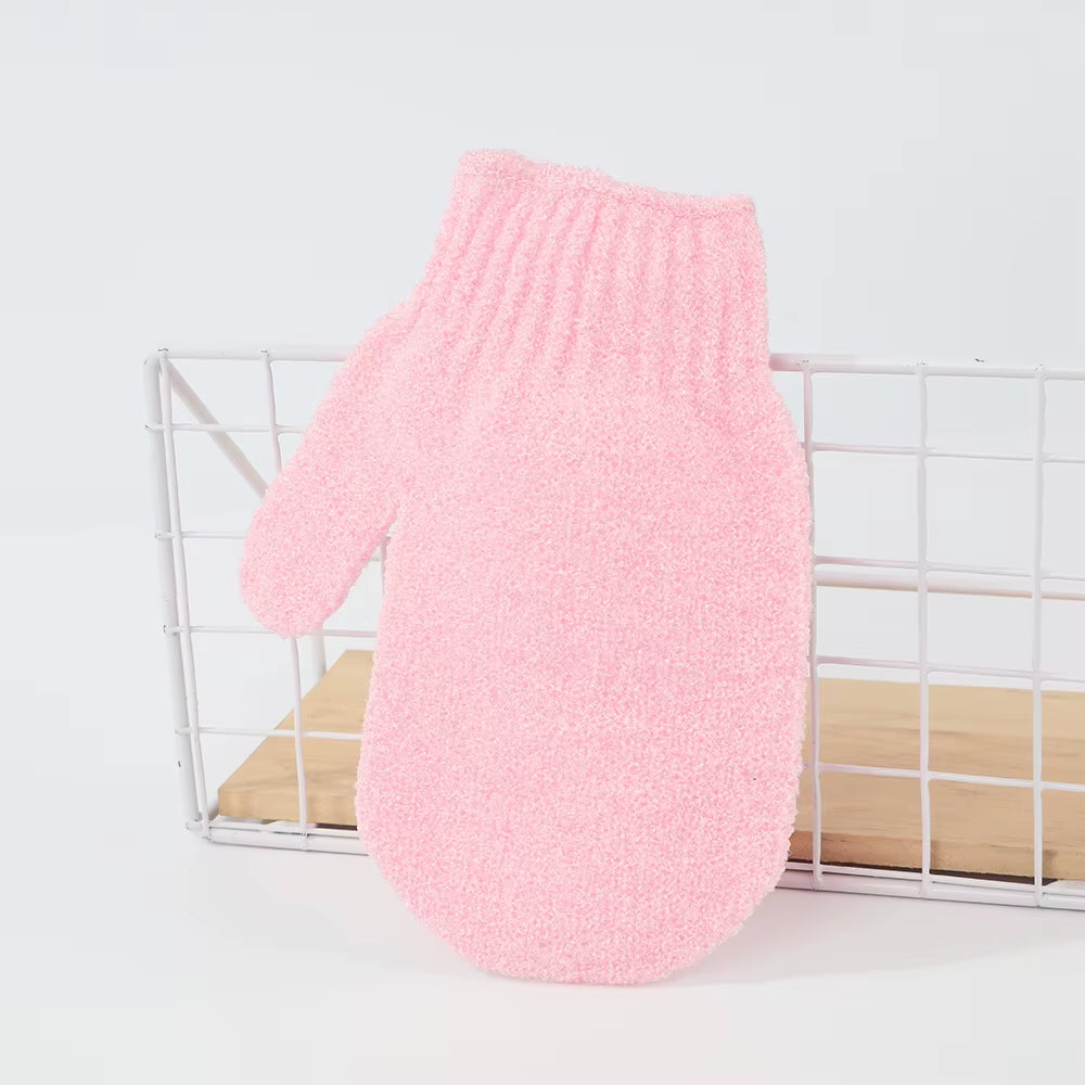 Wholesale Nylon Hemp Jute Single Color Bath Gloves Mitts Exfoliate Exfoliating Glove Remove Dead Skin Bath Scrubber Cloths Belt