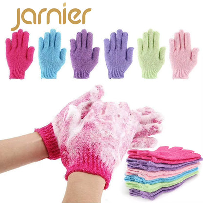Wholesale Nylon Hemp Jute Single Color Bath Gloves Mitts Exfoliate Exfoliating Glove Remove Dead Skin Bath Scrubber Cloths Belt