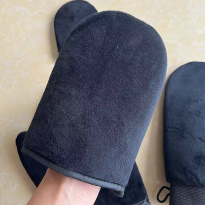 Exfoliating Tanning Mitt Self Applicator for Body Cream & Lotion Application Soft Velvet Cloth Back & Leg Use