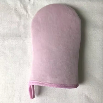 Exfoliating Tanning Mitt Self Applicator for Body Cream & Lotion Application Soft Velvet Cloth Back & Leg Use