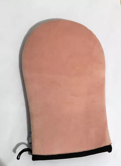 Exfoliating Tanning Mitt Self Applicator for Body Cream & Lotion Application Soft Velvet Cloth Back & Leg Use