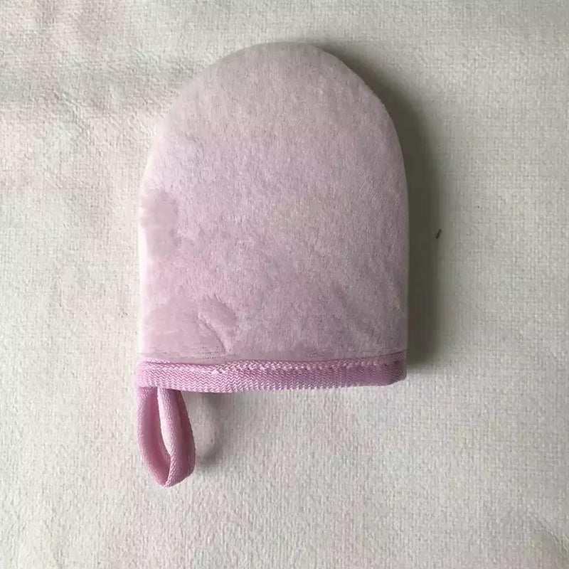 Exfoliating Tanning Mitt Self Applicator for Body Cream & Lotion Application Soft Velvet Cloth Back & Leg Use
