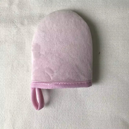 Exfoliating Tanning Mitt Self Applicator for Body Cream & Lotion Application Soft Velvet Cloth Back & Leg Use