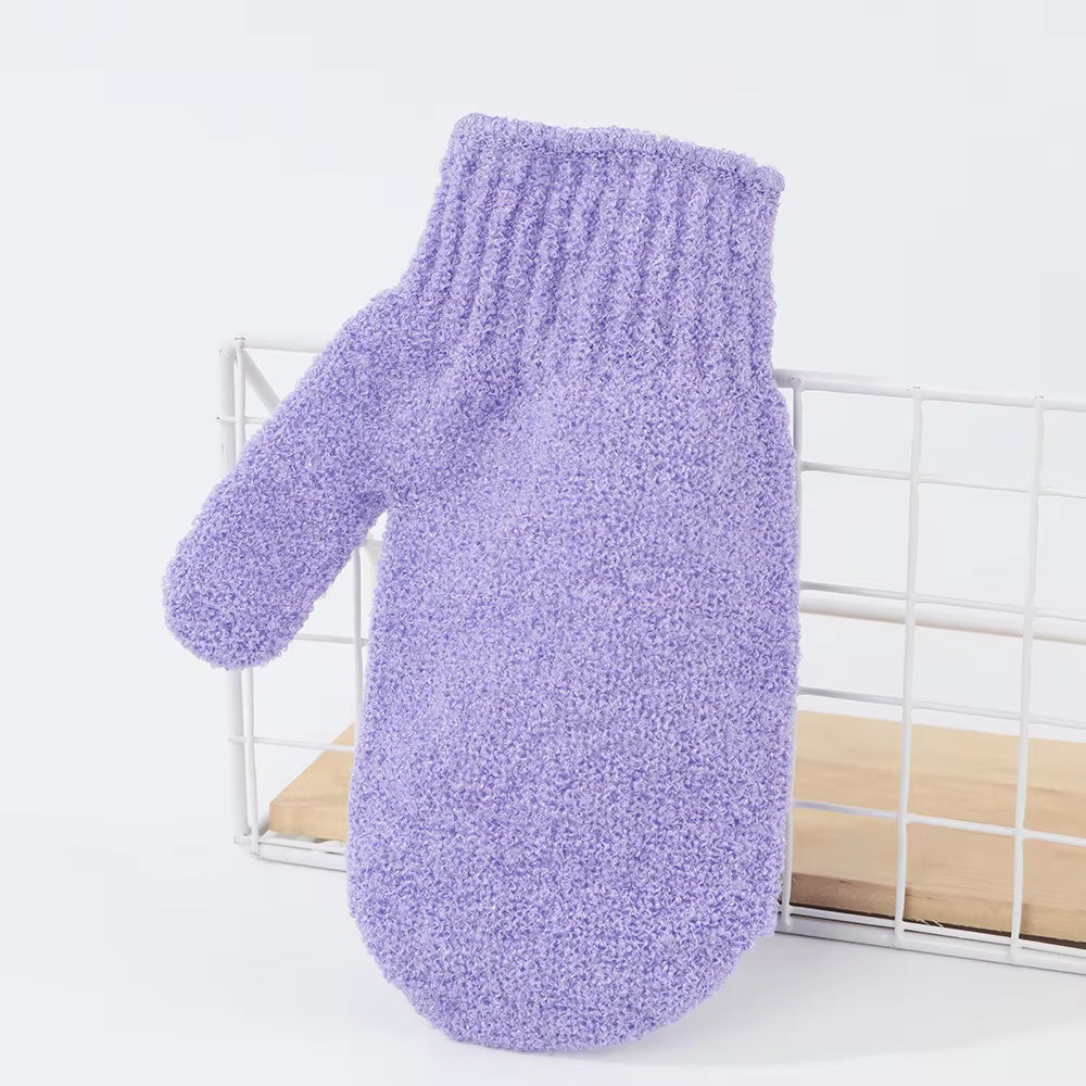 Wholesale Nylon Hemp Jute Single Color Bath Gloves Mitts Exfoliate Exfoliating Glove Remove Dead Skin Bath Scrubber Cloths Belt