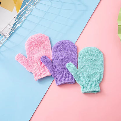 Wholesale Nylon Hemp Jute Single Color Bath Gloves Mitts Exfoliate Exfoliating Glove Remove Dead Skin Bath Scrubber Cloths Belt